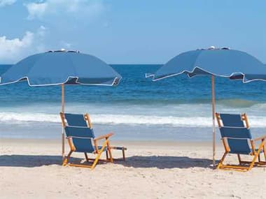 Frankford Umbrellas Oak Wood Beach Chairs Sling Lounge Set FUBEACHCHAIRSET4
