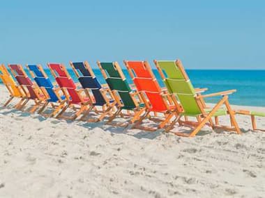Frankford Umbrellas Oak Wood Beach Chairs Sling Lounge Set FUBEACHCHAIRSET9