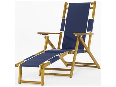 Frankford Umbrellas Oak Wood Beach Chair Lounge with Attachable Footrest FUFC101CUSTOM