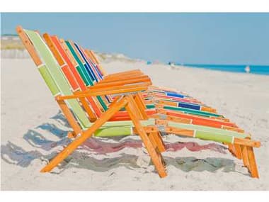 Frankford Umbrellas Oak Wood Beach Chairs Sling Lounge Set FUFC101SET1