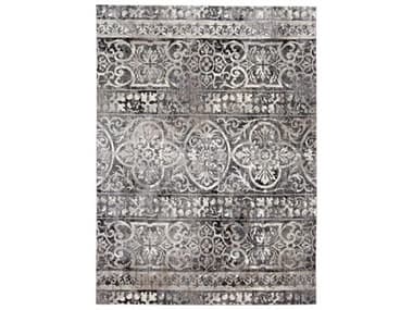Feizy Rugs Kano Floral Area Rug FZ3871FCHARCOALIVORY