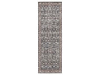 Feizy Rugs Marquette Bordered Runner Area Rug FZ39GTFBLUERUSTRUN