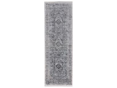 Feizy Rugs Sarrant Bordered Runner Area Rug FZ9193966FGRYRUN