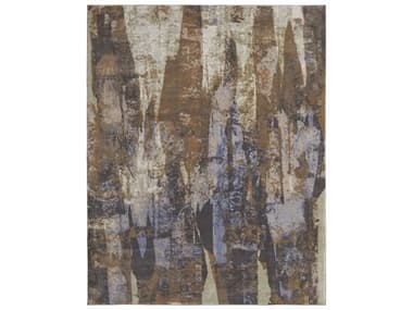 Feizy Rugs Clio Abstract Area Rug FZCLO39K6FBROWNBLUEIVORY