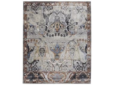 Feizy Rugs Melrose Bordered Area Rug FZMEL39P2FGRYRST