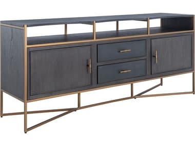 Gabby Jameson 70" Natural Black Media Console GASCH160415
