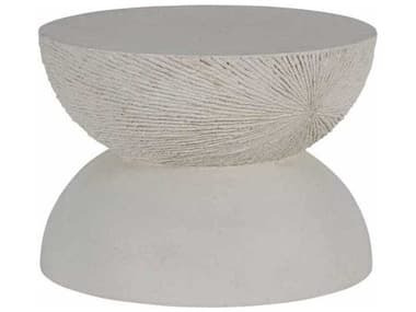 Gabby Darley 25" Round White Cast Stone Coffee Table GASCH166180
