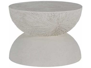 Gabby Darius 25" Round White Agate Cast Stone Coffee Table GASCH166185