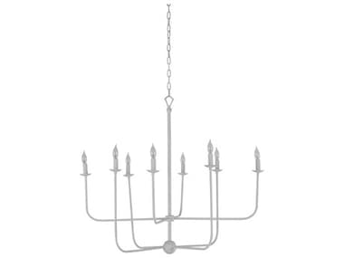 Gabby Lilly 8-Light Plaster White Candelabra Chandelier GASCH168010