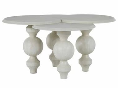Gabby Coco 45" Wood Cerused White Coffee Table GASCH168135