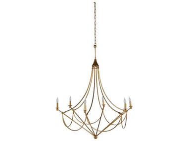 Gabby Miles 6-Light Vintage Gold Candelabra Chandelier GASCH169025