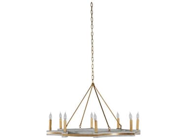 Gabby Lockhart 8-Light Cloud White Vintage Gold Candelabra Chandelier GASCH169040