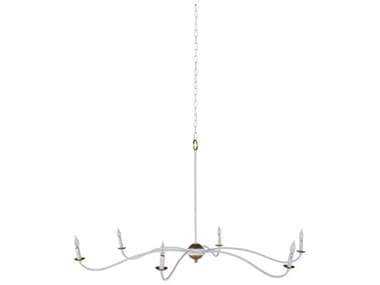 Gabby Irvine 6-Light Plaster White Vintage Gold Candelabra Chandelier GASCH169045