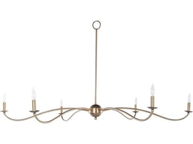 Gabby Irvine 6-Light Rubbed Bronze Antique Brass Candelabra Chandelier GASCH170010