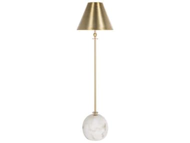 Gabby Vivianna Antique Brass Natural Tiled Alabaster Floor Lamp GASCH170040
