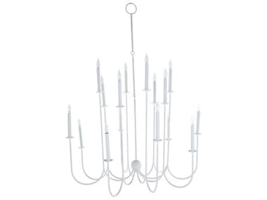Gabby Snow 16-Light Plaster White Candelabra Tiered Chandelier GASCH170065