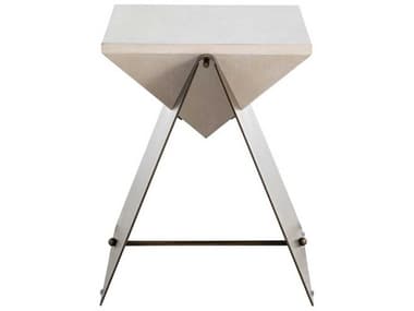 Gabby Cornet Rectangular Wood Cerused White End Table GASCH170115