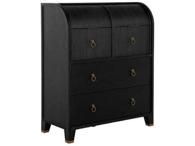 Gabby Maison 40" Wide Brushed Black Mindi Wood Accent Chest GASCH170505