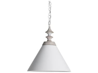 Gabby Tovah 1-Light Natural Whitewashed Wood Matte White Pendant GASCH175106