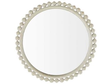 Gabby Belle Clean Mirror Distressed White Wall Round GASCH175207
