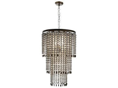 Gabby Dolores 4-Light Antique Grey Brushed Brass Traditional Pendant GASCH175261
