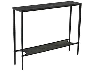 Gabby Jerome 43" Rectangular Black Marble Forged Console Table GASCH175273