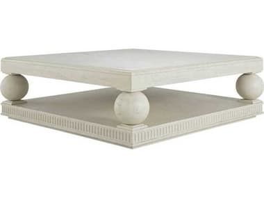 Gabby Bronte 54" Square Wood Antique Brushed White Coffee Table GASCH175353
