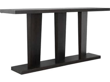 Gabby Aberdeen Rectangular Wood Brushed Black Console Table GASCH175414