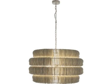 Gabby Serena 5-Light Winter White Ivory Brown Tiered Pendant GASCH175460