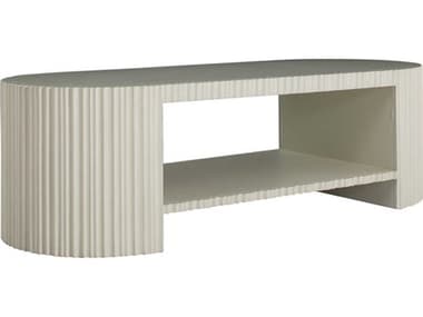 Gabby Isadora Oval Wood Sesame White Coffee Table GASCH175530