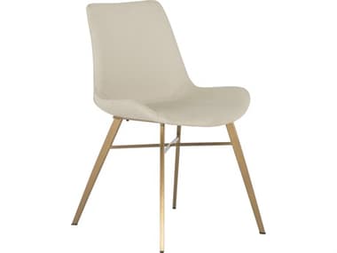 Gabby Hines White Faux Leather Armless Dining Chair GASCH175623
