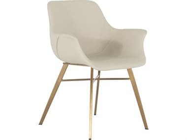 Gabby Channing White Faux Leather Arm Dining Chair GASCH175624
