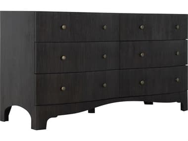 Gabby Princeton 6-Drawers Black Mindi Wood Double Dresser GASCH175631