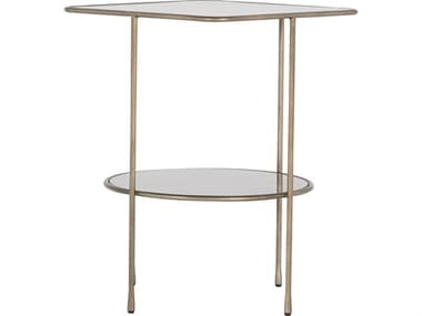 Gabby Ernest Round Glass Yellow End Table GASCH175646