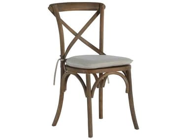 Gabby Cafe Oak Wood Fabric Upholstered Side Dining Chair GASCH553F03