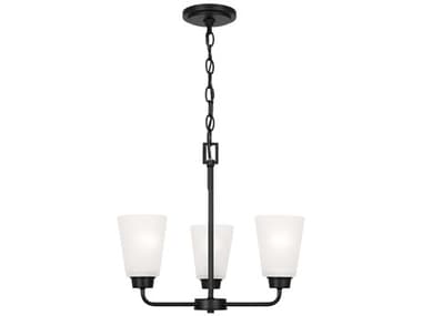 Generation Lighting Kerrville 3-Light Midnight Black Chandelier GEN3115203112