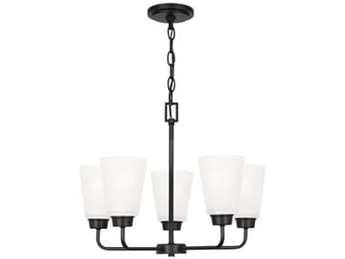 Generation Lighting Kerrville 5-Light Midnight Black Chandelier GEN3115205112