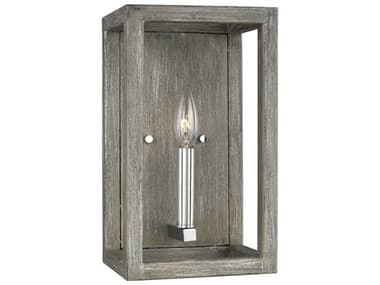 Generation Lighting Moffet Street 12" Tall 1-Light Washed Pine Gray Wall Sconce GEN4134501872