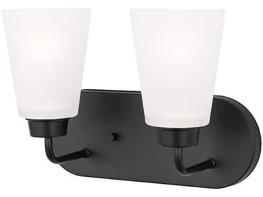 Generation Lighting Kerrville 2-Light Midnight Black Vanity Light GEN4415202112