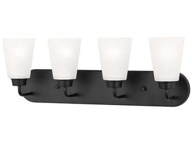 Generation Lighting Kerrville 4-Light Midnight Black Vanity Light GEN4415204112