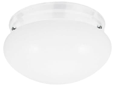 Generation Lighting Webster 7" 1-Light White Glass Flush Mount GEN532615