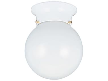 Generation Lighting Tomkin 1-Light White Globe Flush Mount GEN536615