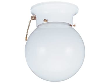 Generation Lighting Tomkin 1-Light White Globe Flush Mount GEN5367PC15