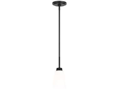 Generation Lighting Kerrville 1-Light Midnight Black Mini Pendant GEN6115201112