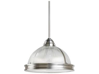 Generation Lighting Pratt Street 12" 2-Light Brushed Nickel Glass Dome Mini Pendant GEN65061962