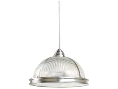 Generation Lighting Pratt Street 16" 3-Light Brushed Nickel Glass Dome Pendant GEN65062962