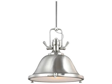 Generation Lighting Stone Street 1-Light Brushed Nickel Glass Pendant GEN6514401962