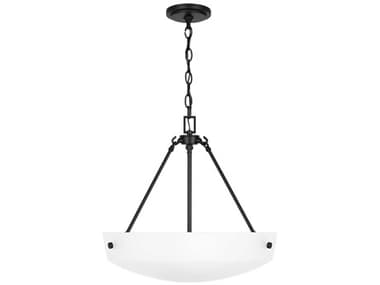 Generation Lighting Kerrville 3-Light Midnight Black Bowl Pendant GEN6615203112