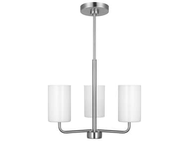 Generation Lighting Rhett 3-Light Brushed Steel Cylinder Chandelier GENGLC1003BS