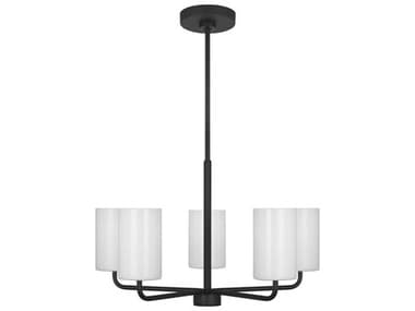 Generation Lighting Rhett 5-Light Midnight Black Cylinder Chandelier GENGLC1015MBK